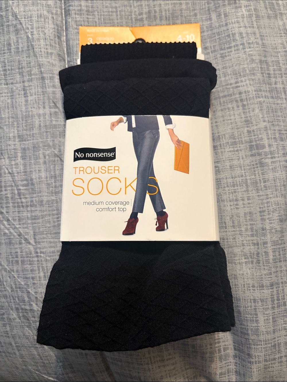 No Nonsense Black Trouser Socks - Medium Coverage Comfort Top